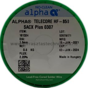 Forrasztóón ólommentes ALPHA SACX Plus 0307 HF-850 1,5mm