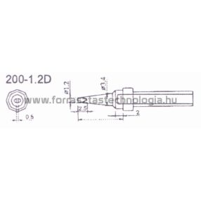 200-1,2D Pákahegy Quick 1,2 x 0,5 mm