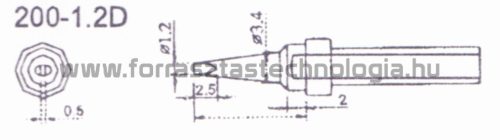 200-1,2D Pákahegy Quick 1,2 x 0,5 mm