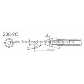 200-2C Pákahegy Quick 2,0 mm 45°