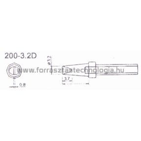 200-3,2D Pákahegy Quick 3,2 x 0,8 mm