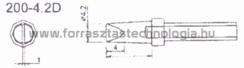 200-4,2D Pákahegy Quick 4,2 x 1,0 mm
