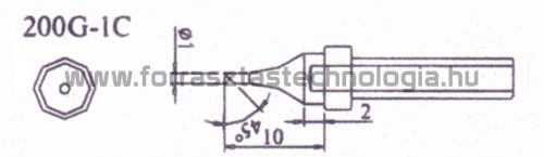 200G-1C Pákahegy Quick 1,0 mm 45°