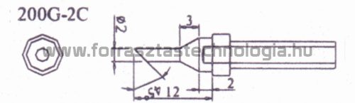 200G-2C Pákahegy Quick 2,0 mm 45°