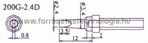 200G-2,4D Pákahegy Quick 2,4 x 0,8 mm