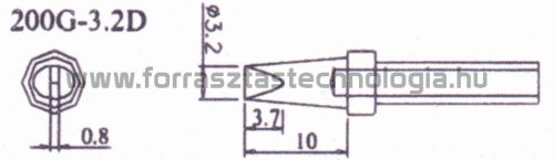 200G-3,2D Pákahegy Quick 3,2 x 0,8 mm