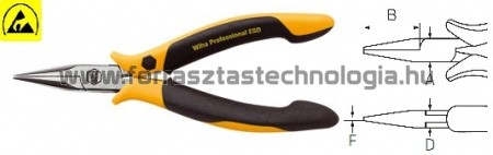 Z 36 0 04 Műszerész telefonfogó ESD Wiha 145 mm