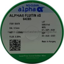Forrasztóón ólommentes ALPHA SAC305 FLUITIN AS/133 0.5MM