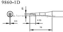 9860-1D Pákahegy pár Quick 1,0 x 0,5 mm