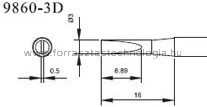 9860-3D Pákahegy pár Quick 3,0 x 0,5 mm