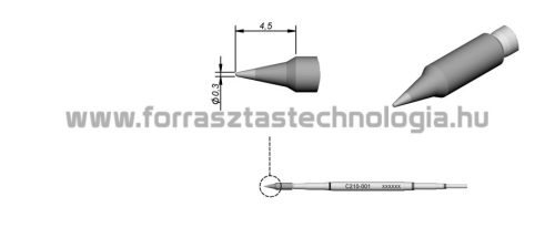 C210-001 Pákahegy JBC 0,3 mm