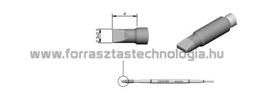 C210-007 Pákahegy JBC 2,3 x 0,7 mm