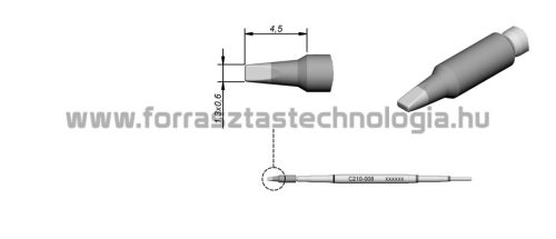 C210-008 Pákahegy JBC 1,3 x 0,6 mm