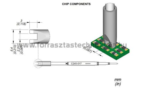 C245-017 PÁKAHEGY JBC SMD 2,3 / 5,4 mm