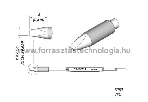 C245-741 Pákahegy JBC  2,4 x 0,6 mm